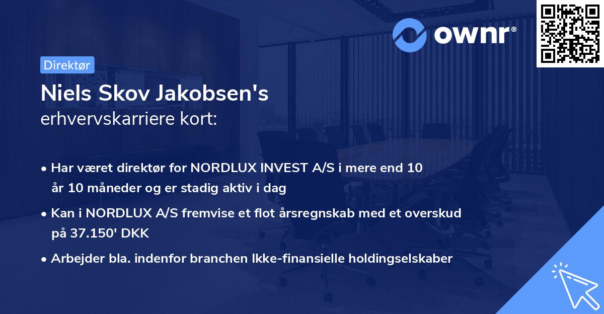 Niels Skov Jakobsen's erhvervskarriere kort