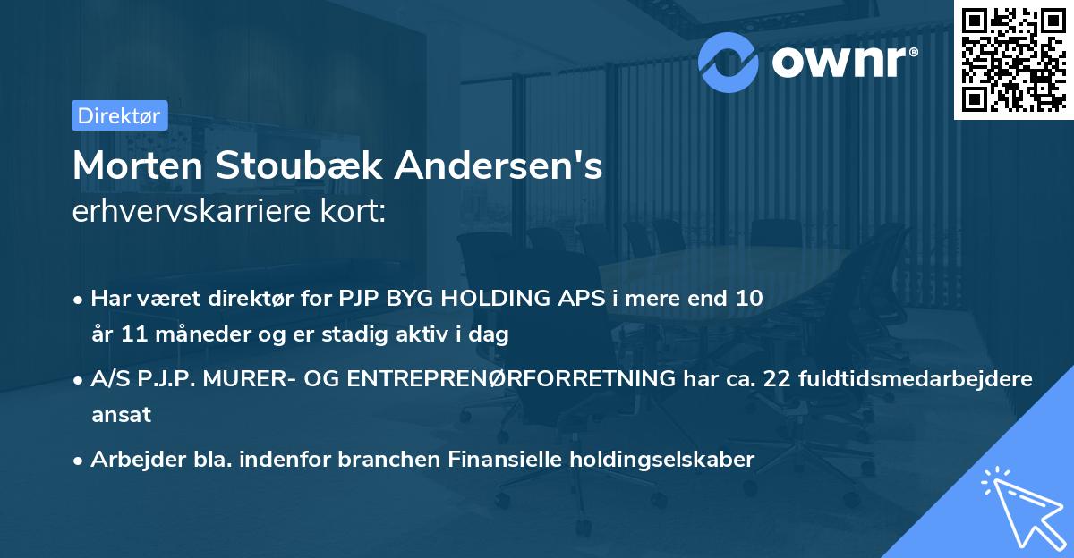 Morten Stoubæk Andersen's erhvervskarriere kort