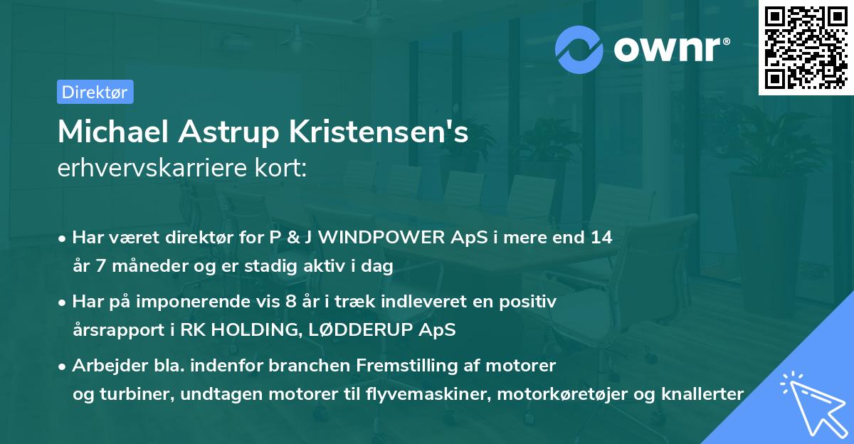 Michael Astrup Kristensen's erhvervskarriere kort