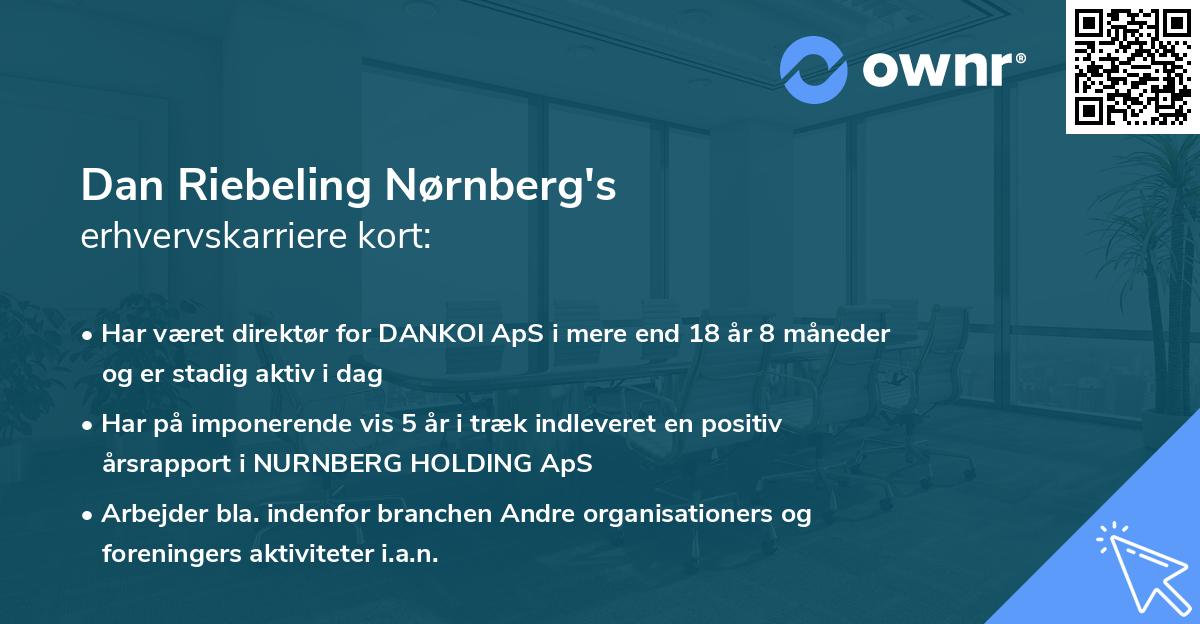 Dan Riebeling Nørnberg's erhvervskarriere kort