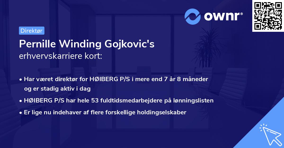 Pernille Winding Gojkovic's erhvervskarriere kort