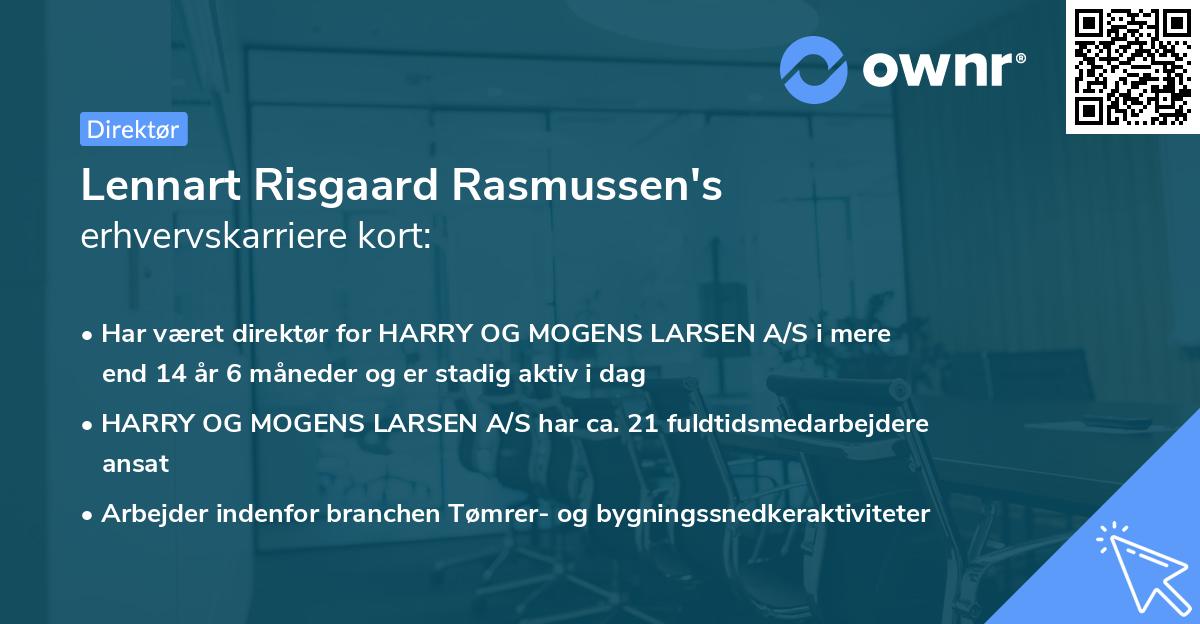 Lennart Risgaard Rasmussen's erhvervskarriere kort