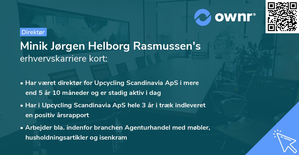 Minik Jørgen Helborg Rasmussen's erhvervskarriere kort