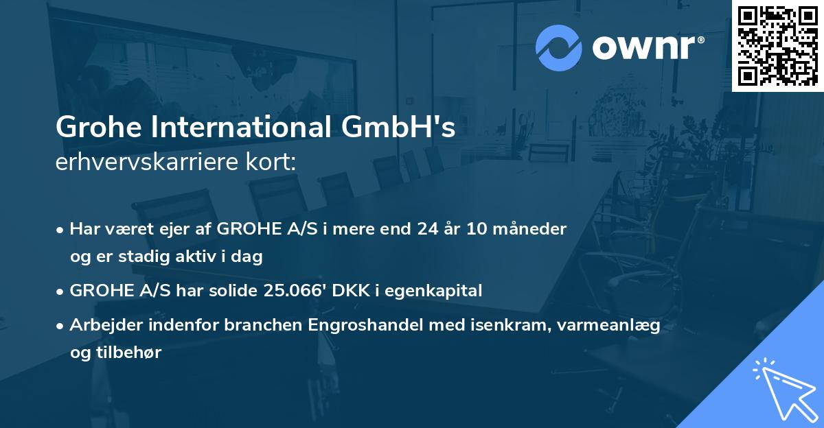 Grohe International GmbH's erhvervskarriere kort