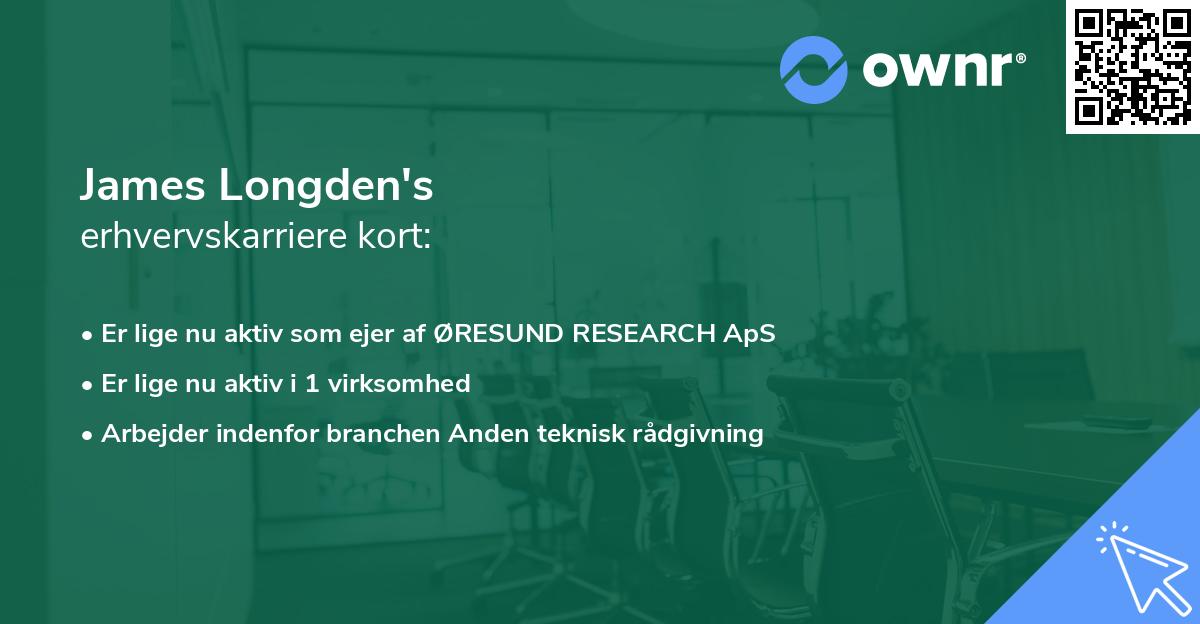 James Longden's erhvervskarriere kort