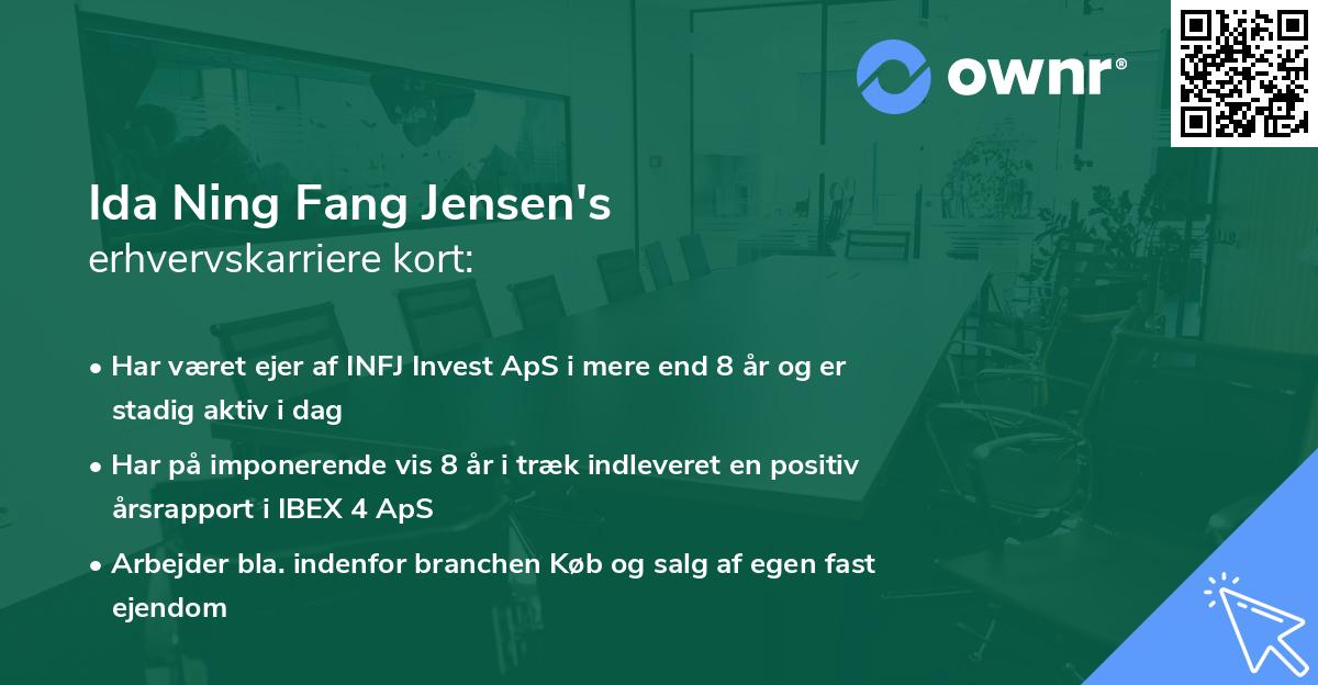 Ida Ning Fang Jensen's erhvervskarriere kort