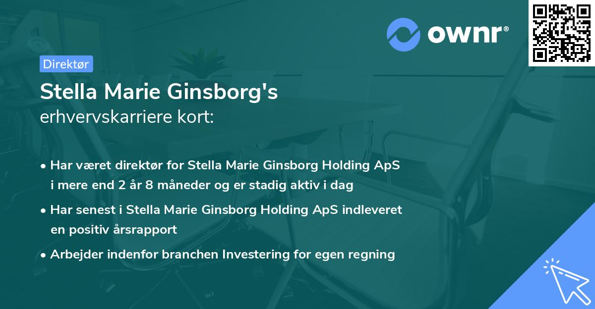 Stella Marie Ginsborg's erhvervskarriere kort