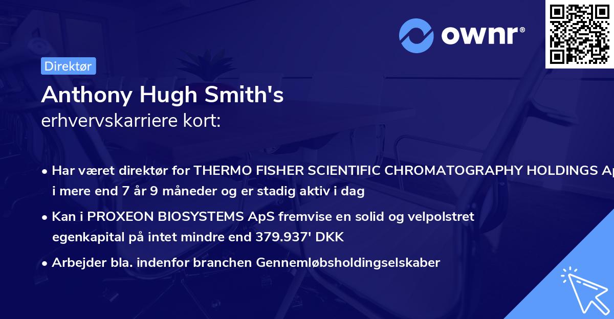 Anthony Hugh Smith's erhvervskarriere kort