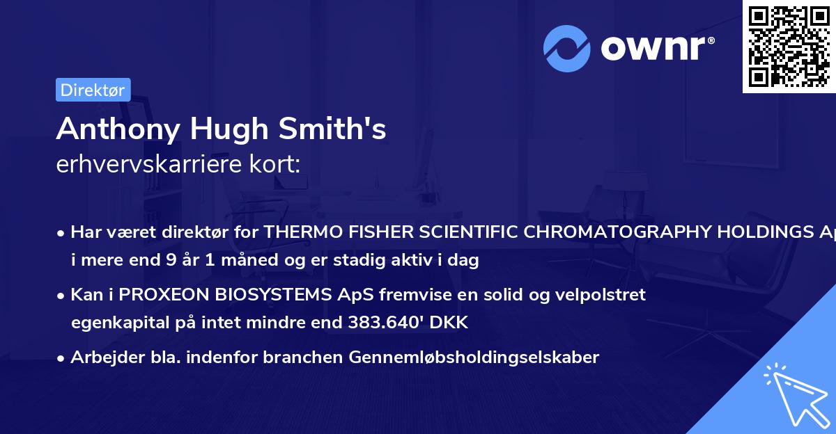 Anthony Hugh Smith's erhvervskarriere kort