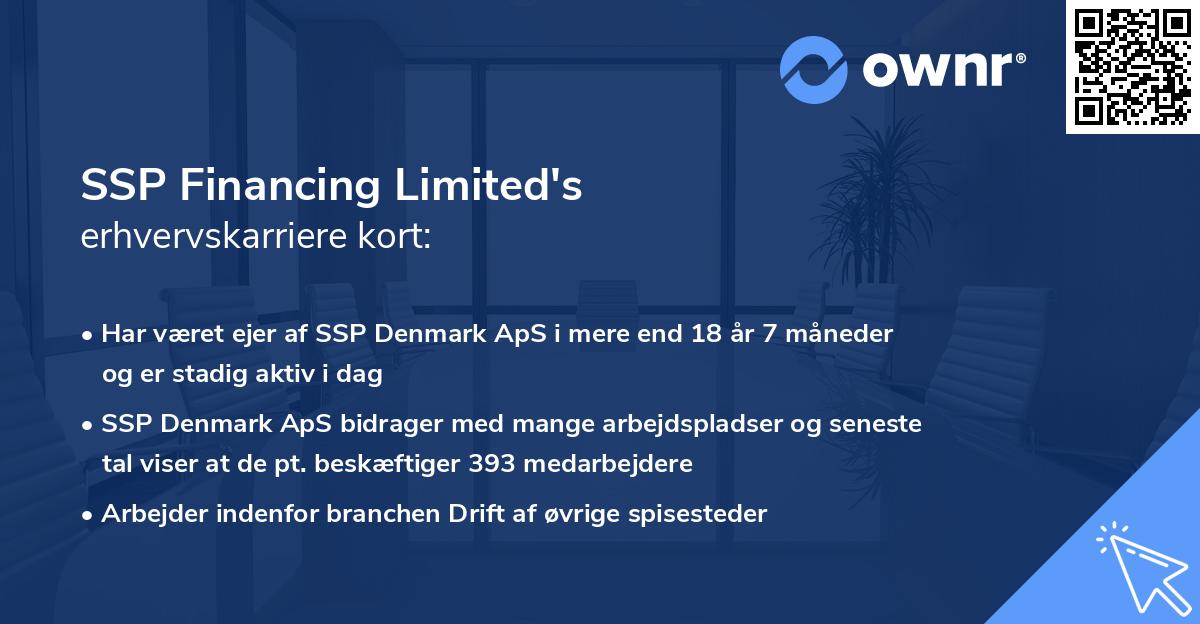 SSP Financing Limited's erhvervskarriere kort