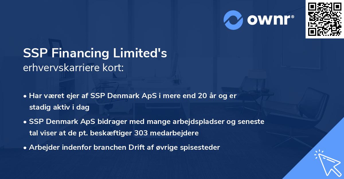 SSP Financing Limited's erhvervskarriere kort