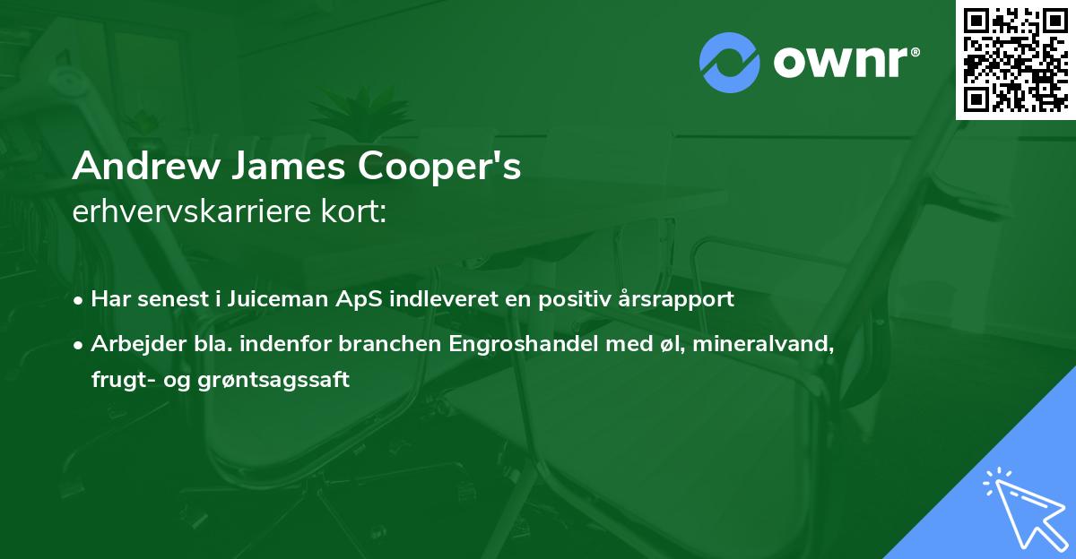 Andrew James Cooper's erhvervskarriere kort