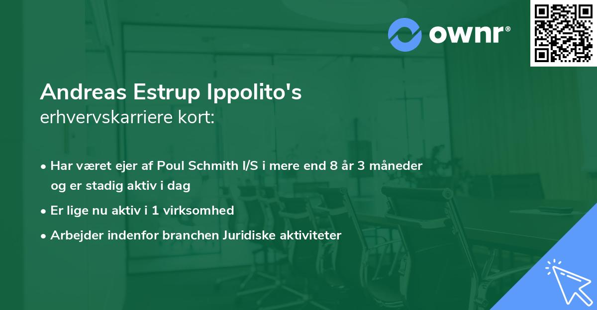 Andreas Estrup Ippolito's erhvervskarriere kort