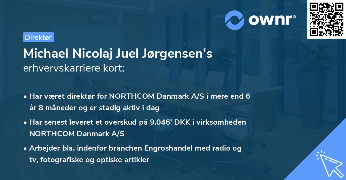 Michael Nicolaj Juel Jørgensen's erhvervskarriere kort
