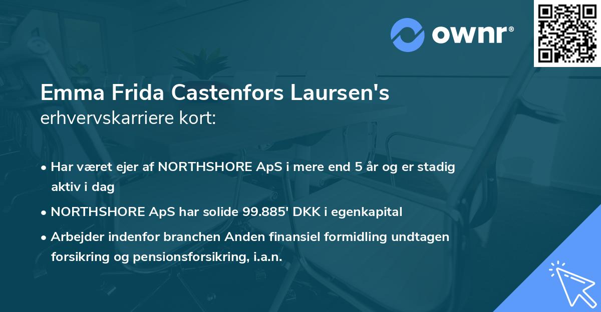 Emma Frida Castenfors Laursen's erhvervskarriere kort