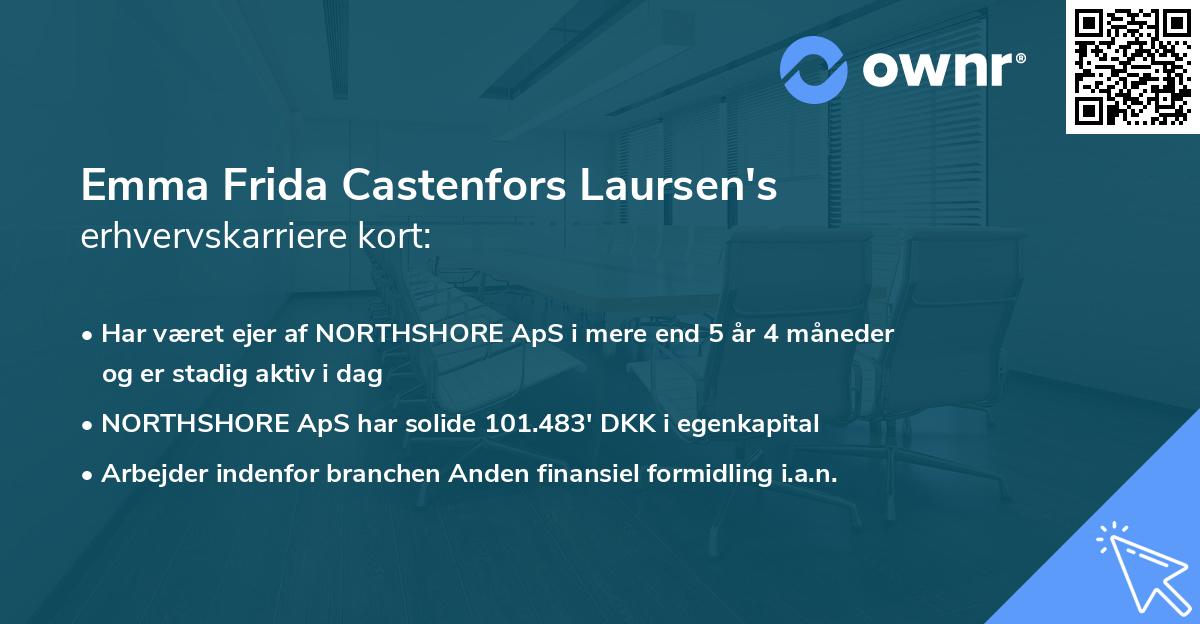 Emma Frida Castenfors Laursen's erhvervskarriere kort