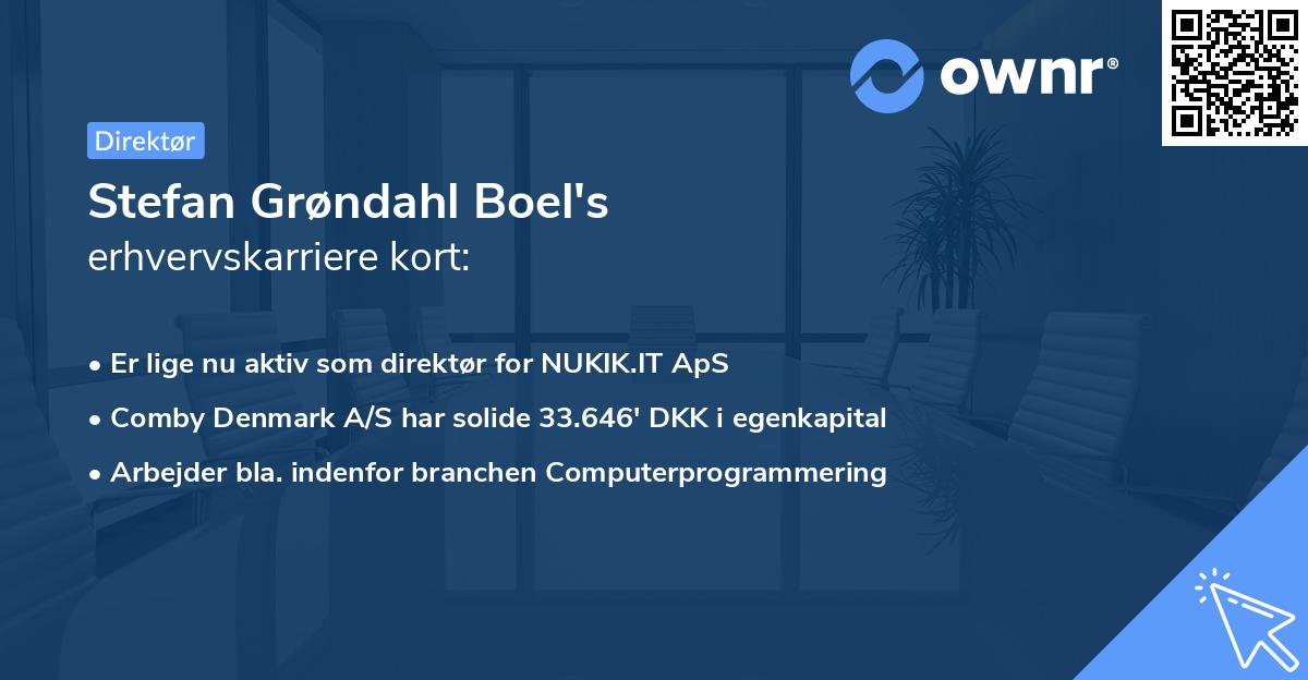Stefan Grøndahl Boel's erhvervskarriere kort