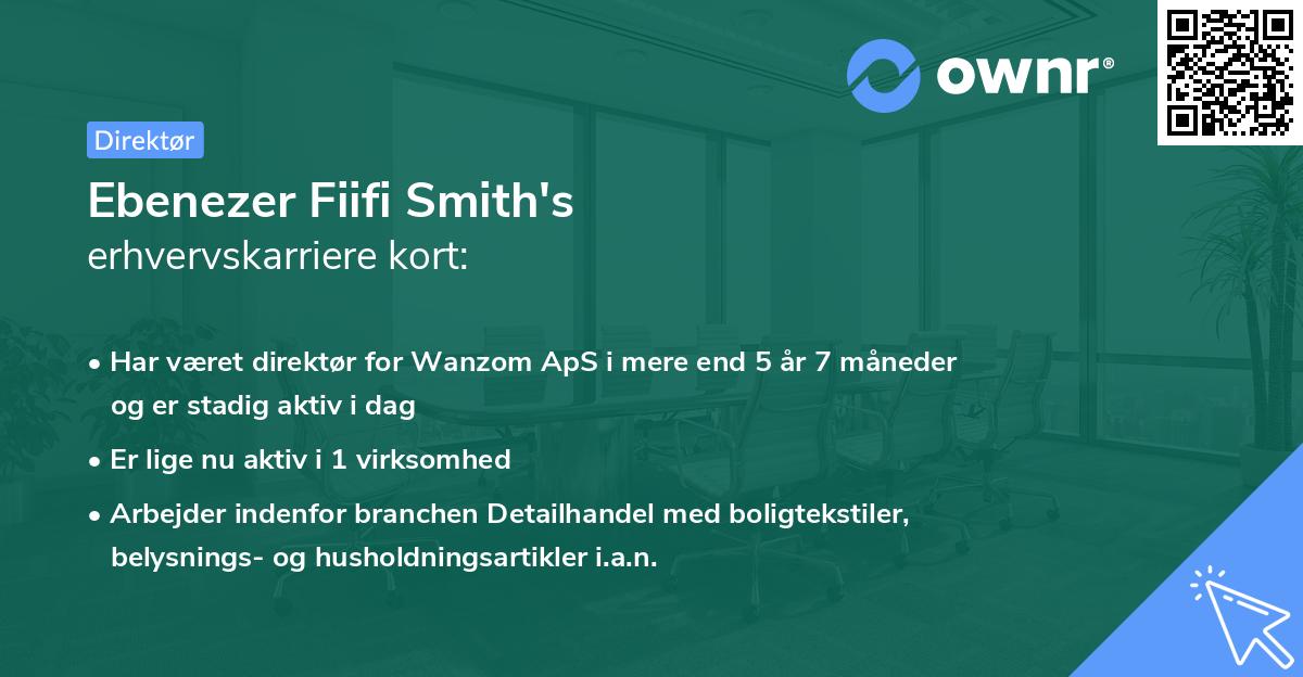 Ebenezer Fiifi Smith's erhvervskarriere kort