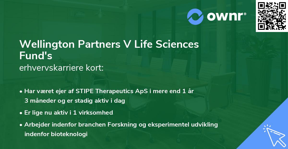 Wellington Partners V Life Sciences Fund's erhvervskarriere kort