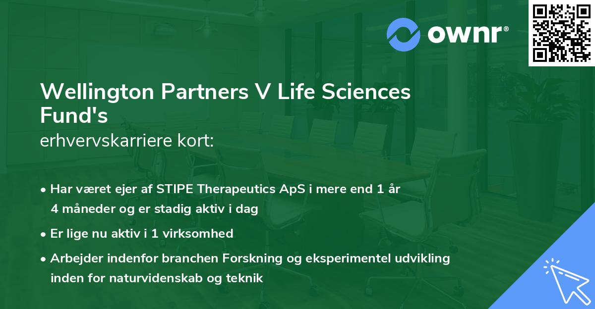 Wellington Partners V Life Sciences Fund's erhvervskarriere kort