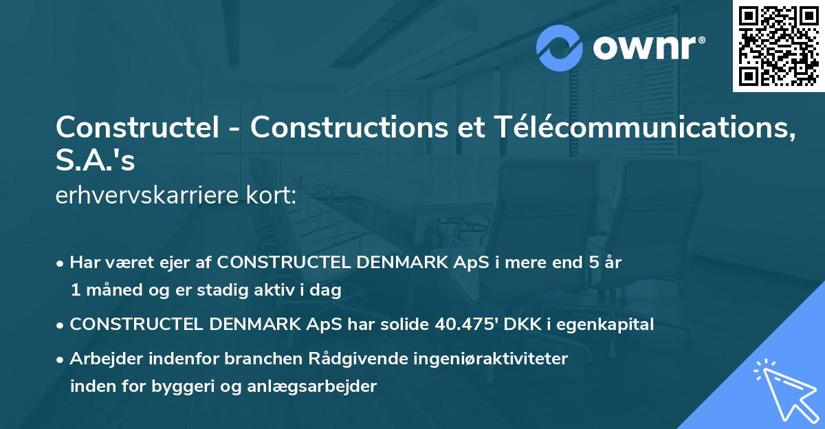 Constructel - Constructions et Télécommunications, S.A.'s erhvervskarriere kort