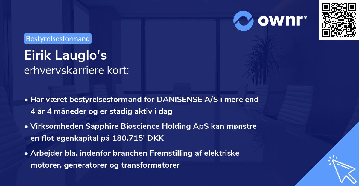 Eirik Lauglo's erhvervskarriere kort