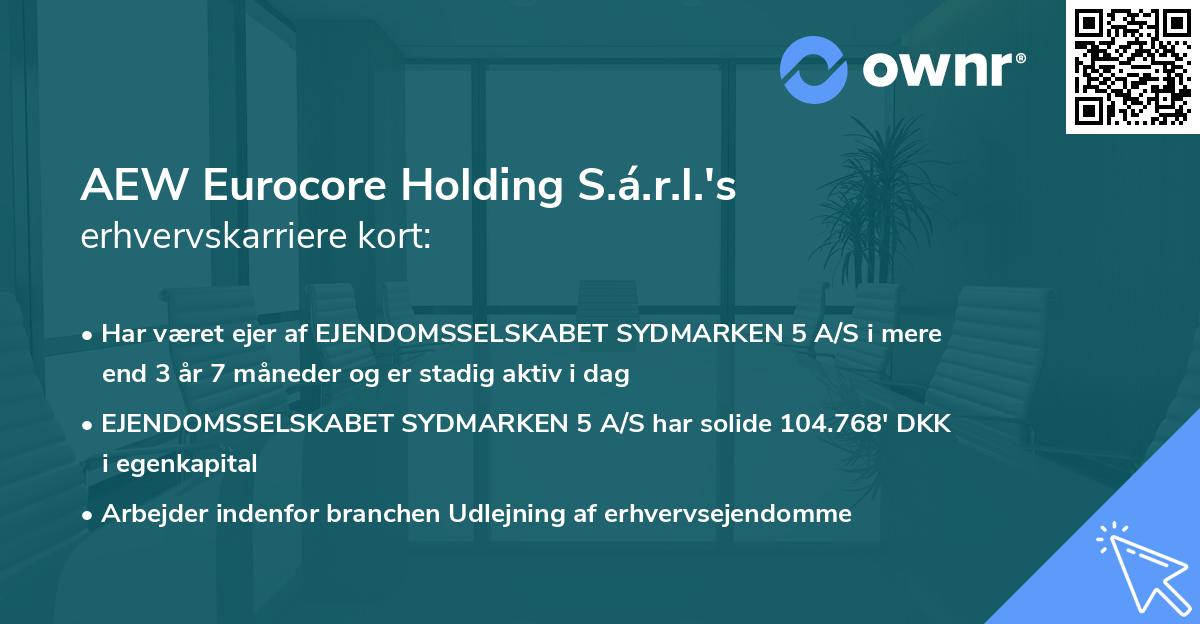 AEW Eurocore Holding S.á.r.l.'s erhvervskarriere kort