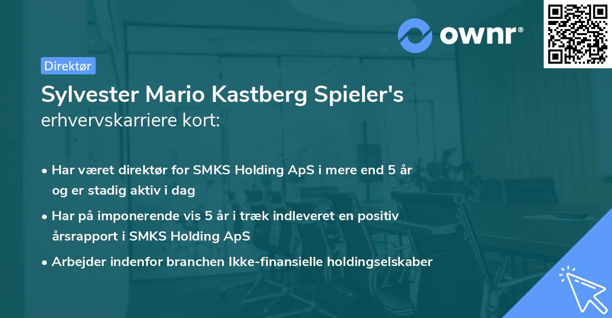 Sylvester Mario Kastberg Spieler's erhvervskarriere kort