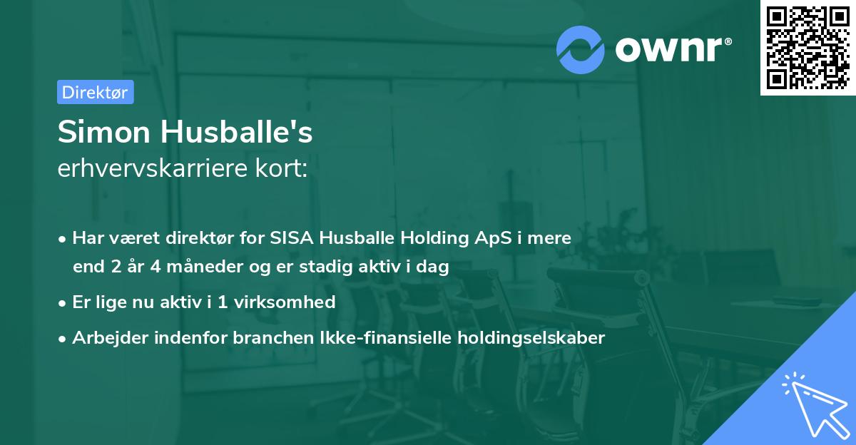 Simon Husballe's erhvervskarriere kort