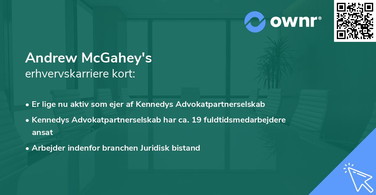 Andrew McGahey's erhvervskarriere kort