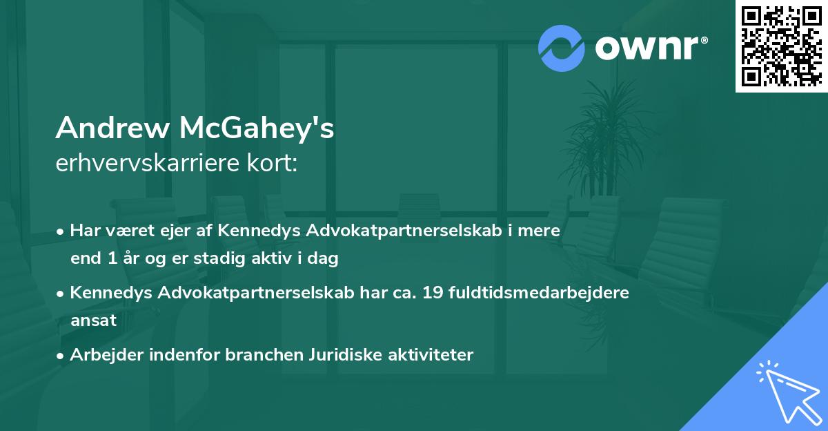 Andrew McGahey's erhvervskarriere kort