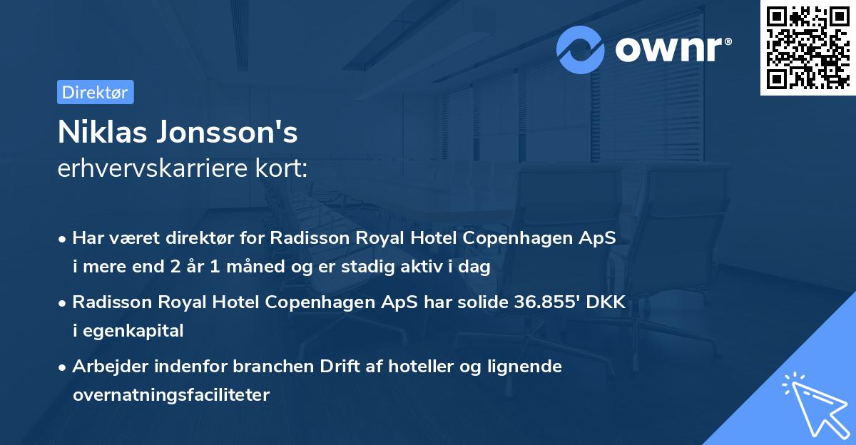 Niklas Jonsson's erhvervskarriere kort
