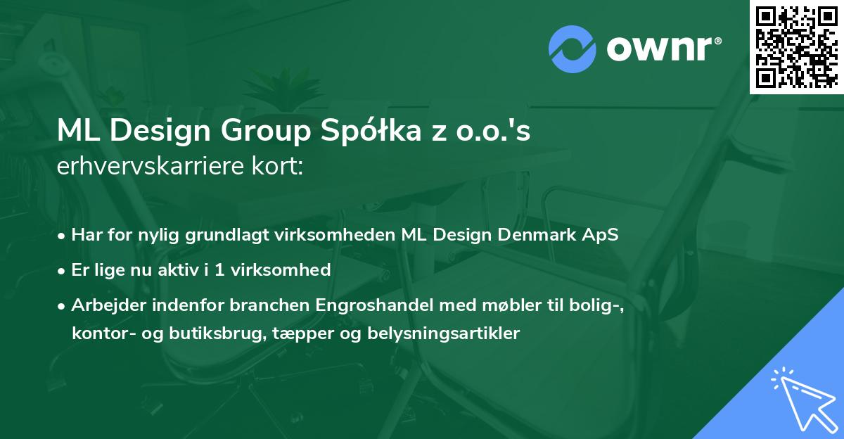 ML Design Group Spółka z o.o.'s erhvervskarriere kort