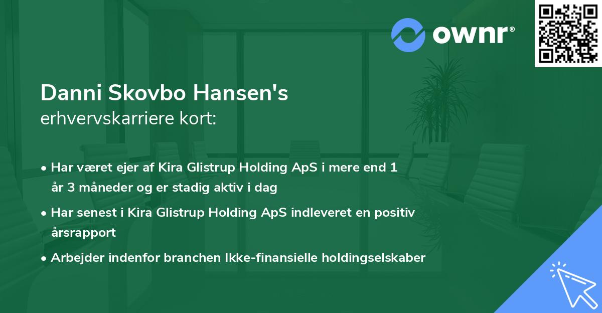 Danni Skovbo Hansen's erhvervskarriere kort