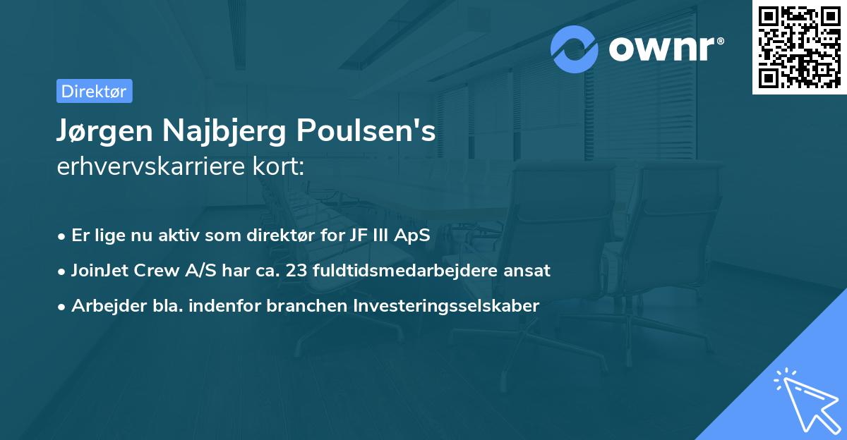 Jørgen Najbjerg Poulsen's erhvervskarriere kort