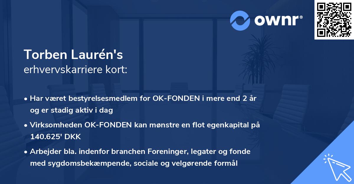 Torben Laurén's erhvervskarriere kort