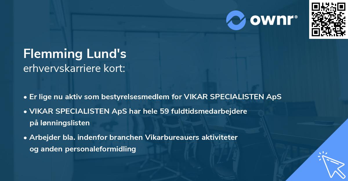 Flemming Lund's erhvervskarriere kort