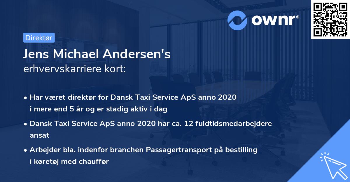 Jens Michael Andersen's erhvervskarriere kort