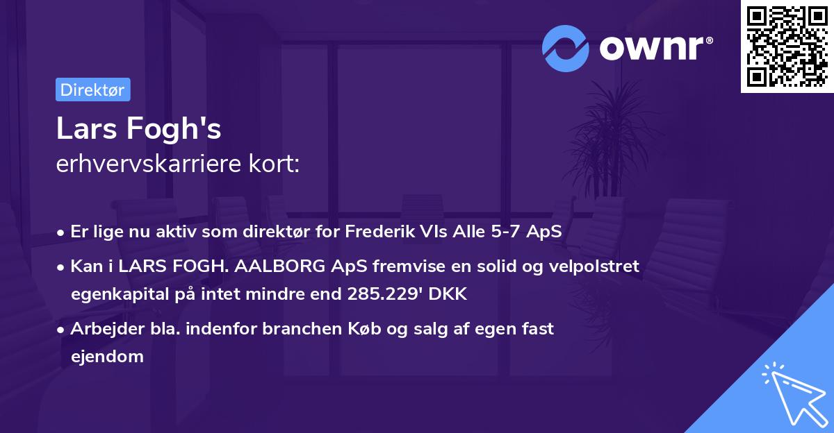 Lars Fogh's erhvervskarriere kort