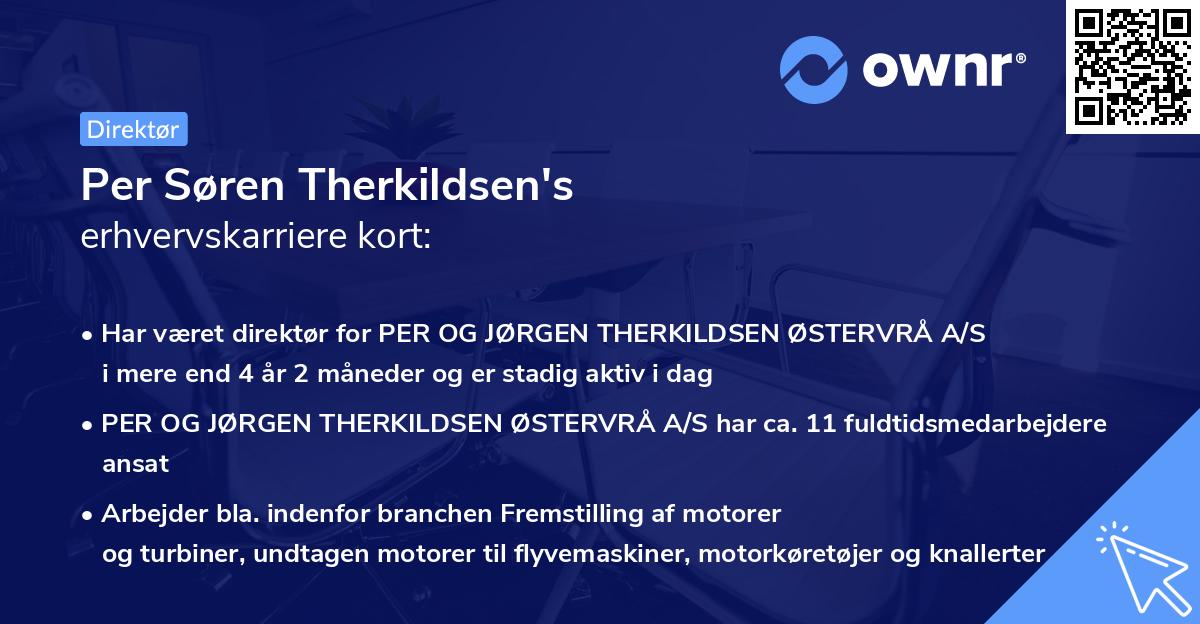 Per Søren Therkildsen's erhvervskarriere kort
