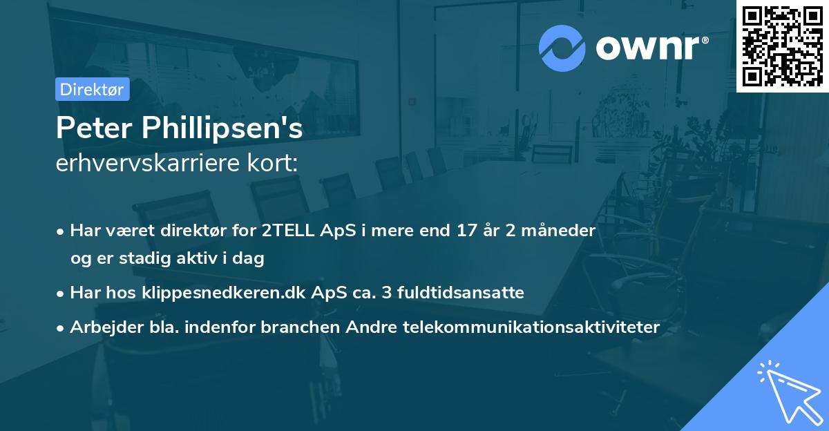 Peter Phillipsen's erhvervskarriere kort