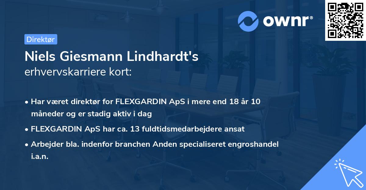 Niels Giesmann Lindhardt's erhvervskarriere kort