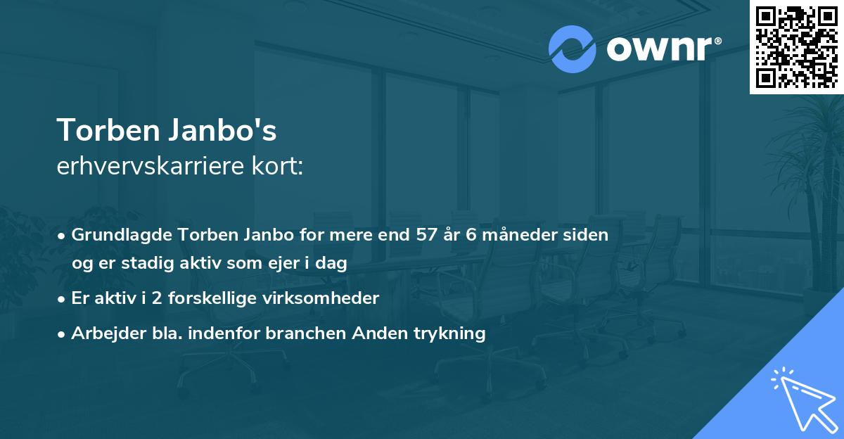 Torben Janbo's erhvervskarriere kort