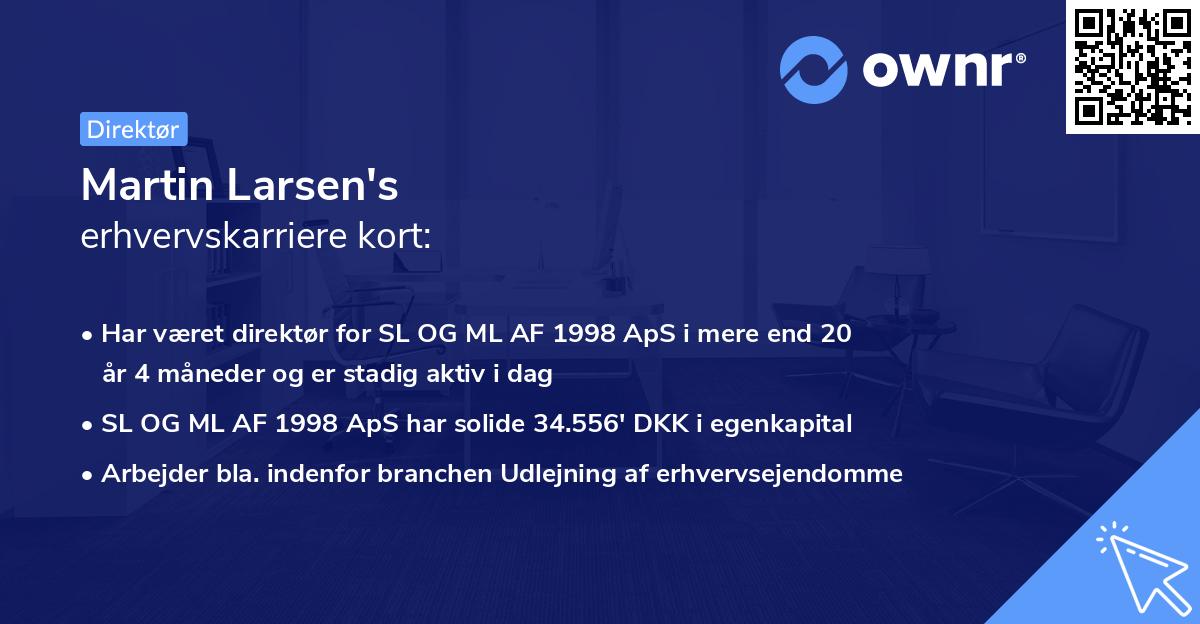 Martin Larsen's erhvervskarriere kort