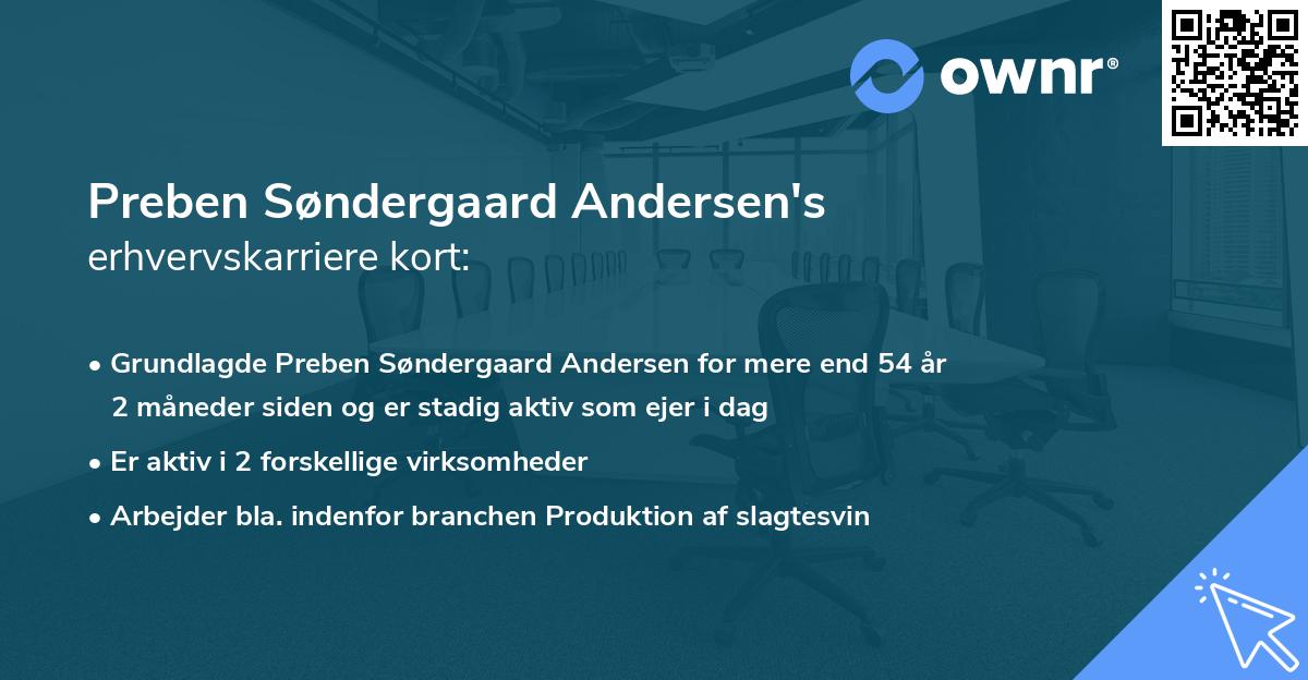 Preben Søndergaard Andersen's erhvervskarriere kort