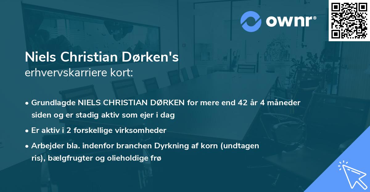 Niels Christian Dørken's erhvervskarriere kort