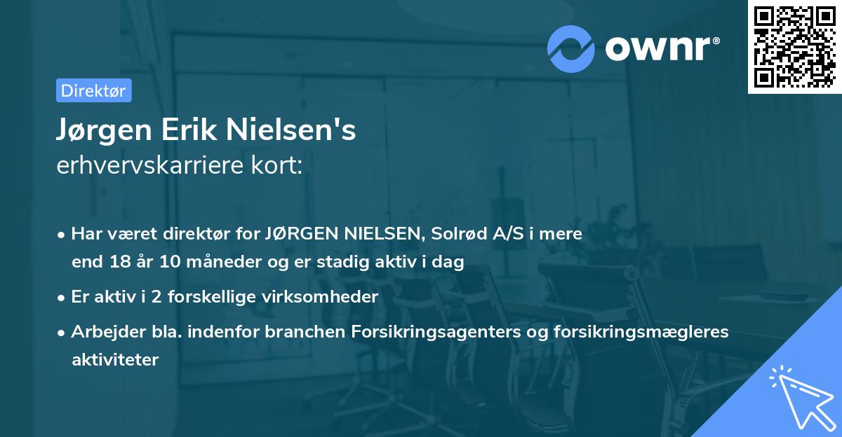 Jørgen Erik Nielsen's erhvervskarriere kort