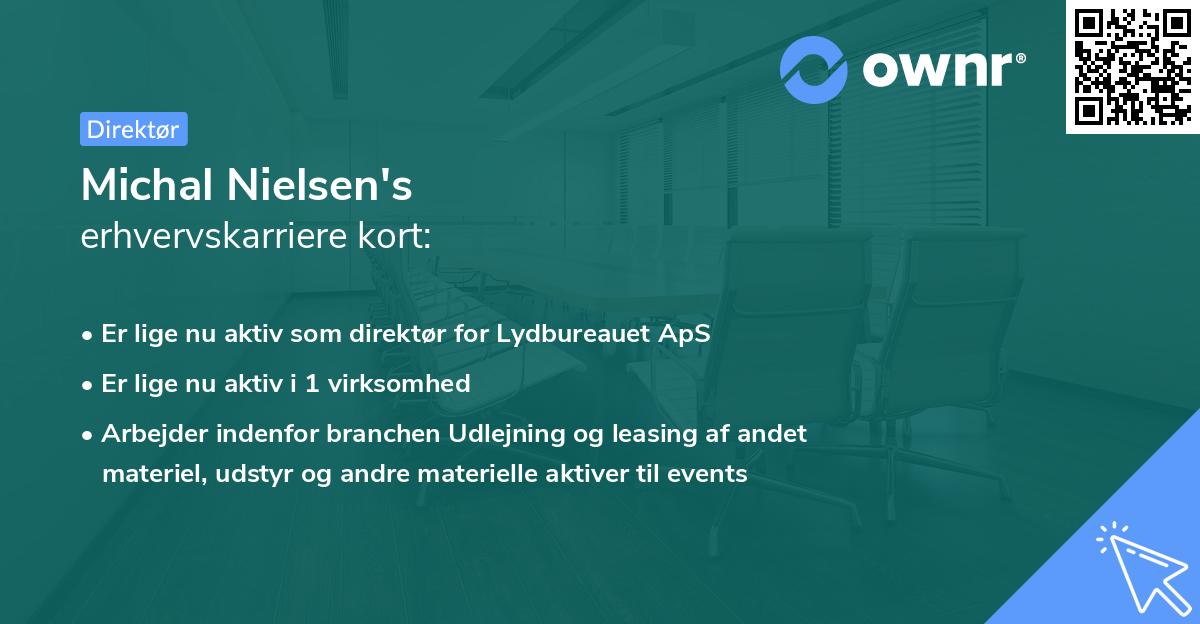 Michal Nielsen's erhvervskarriere kort