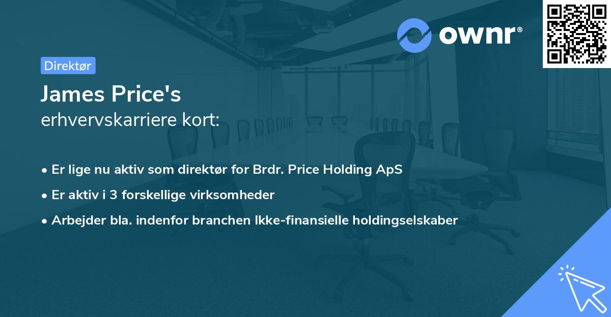 James Price's erhvervskarriere kort