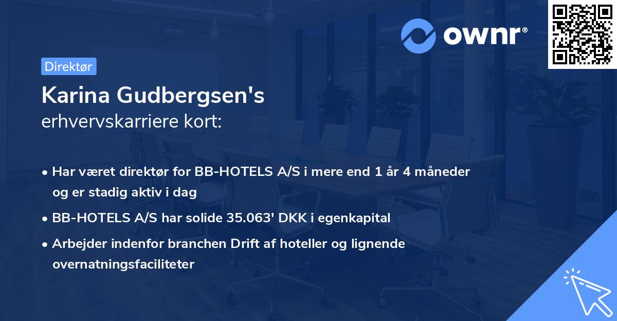 Karina Gudbergsen's erhvervskarriere kort